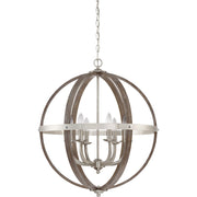Quoizel Fusion 6 Light Chandelier, Brushed Nickel