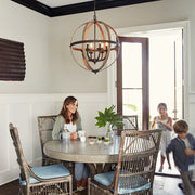 Quoizel Fusion 6 Light Chandelier, Rustic Black