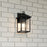 Quoizel Fletcher 1 Light Outdoor Lantern, Earth Black/Clear