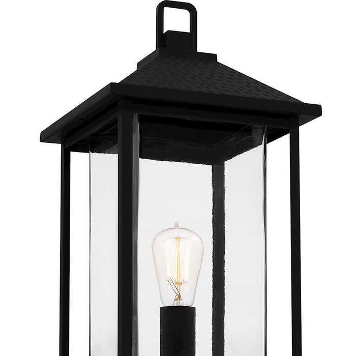 Quoizel Fletcher 1 Light 21" Outdoor Lantern, Earth Black/Clear