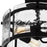 Quoizel Fortress 3 Light Semi-Flush Mount, Black/Clear Textured