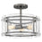 Quoizel Fortress 3 Light Semi-Flush Mount, Mottled Silver