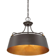 Quoizel Fairview 24in 4-Light Pendant | Transitional Western Bronze and Metal Drum | Kitchen Island & Dining Room | Model FV2824WT