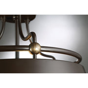 Quoizel Fairview 24in 4-Light Pendant | Transitional Western Bronze and Metal Drum | Kitchen Island & Dining Room | Model FV2824WT