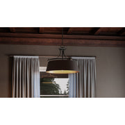 Quoizel Fairview 24in 4-Light Pendant | Transitional Western Bronze and Metal Drum | Kitchen Island & Dining Room | Model FV2824WT