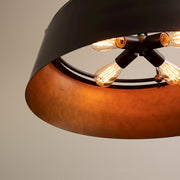 Quoizel Fairview 24in 4-Light Pendant | Transitional Western Bronze and Metal Drum | Kitchen Island & Dining Room | Model FV2824WT