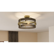 Quoizel Gadsen 3 Light Semi-Flush Mount, Champagne Gold