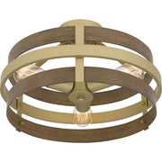 Quoizel Gadsen 3 Light Semi-Flush Mount, Champagne Gold