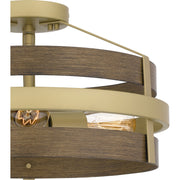 Quoizel Gadsen 3 Light Semi-Flush Mount, Champagne Gold
