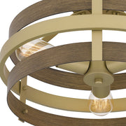 Quoizel Gadsen 3 Light Semi-Flush Mount, Champagne Gold