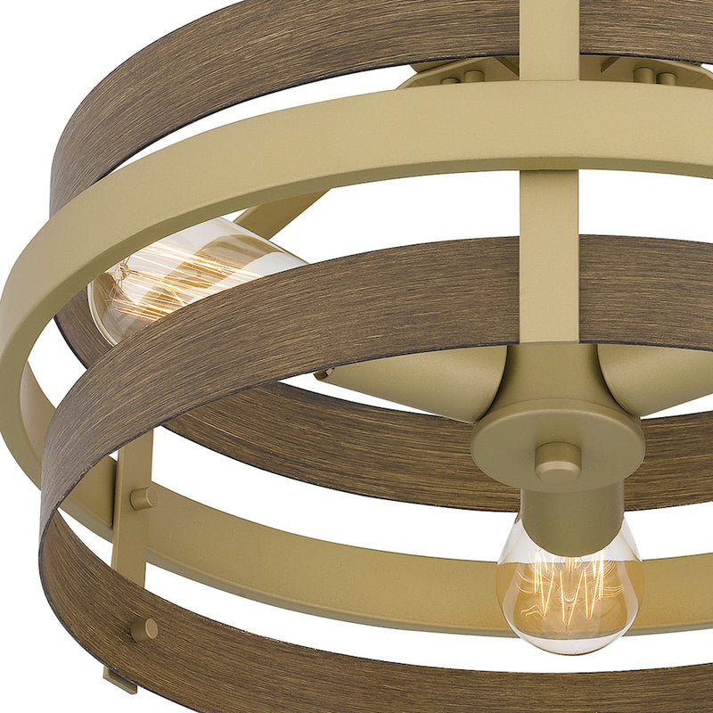 Quoizel Gadsen 3 Light Semi-Flush Mount, Champagne Gold