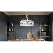Quoizel Gadsen 4 Light Pendant, Brushed Nickel