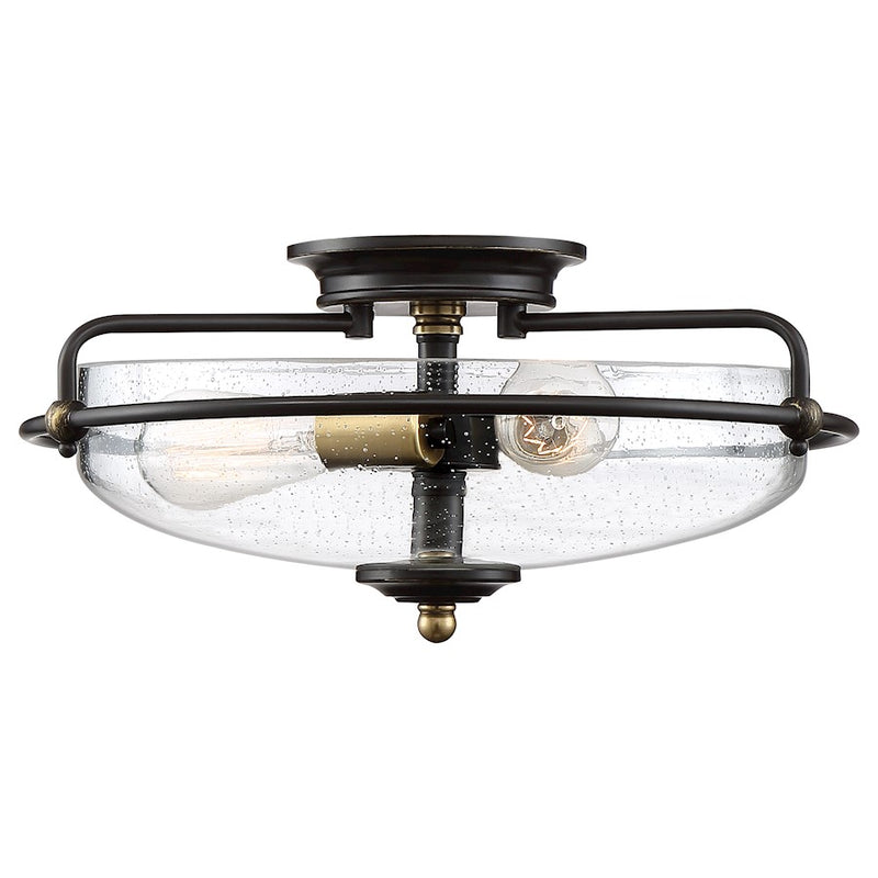 Quoizel Griffin 1 Light Flush Mount, Palladian Bronze