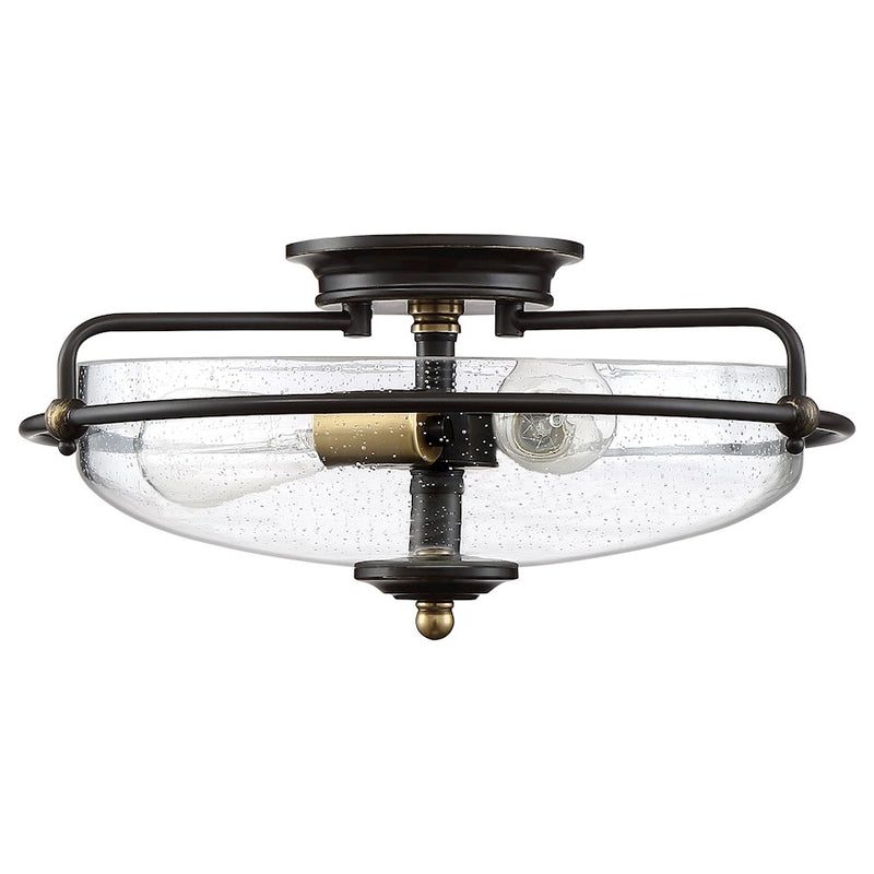 Quoizel Griffin 1 Light Flush Mount, Palladian Bronze