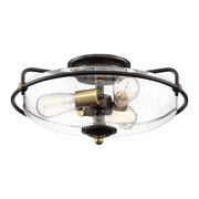 Quoizel Griffin 1 Light Flush Mount, Palladian Bronze