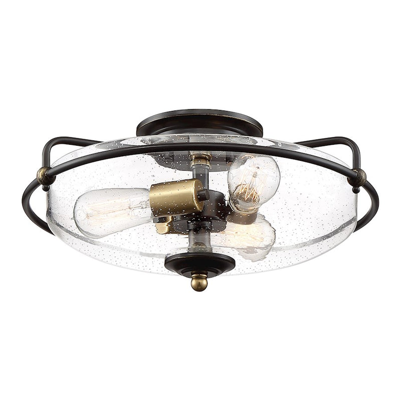Quoizel Griffin 1 Light Flush Mount, Palladian Bronze