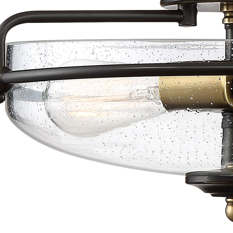 Quoizel Griffin 1 Light Flush Mount, Palladian Bronze