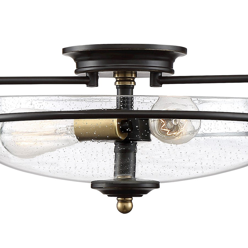 Quoizel Griffin 1 Light Flush Mount, Palladian Bronze