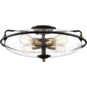 Quoizel Griffin 4 Light Flush Mount, Palladian Bronze