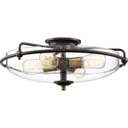 Quoizel Griffin 4 Light Flush Mount, Palladian Bronze