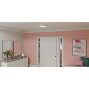 Quoizel Gibson 14.75in Flush Mount | Glam Polished Chrome and Clear Crystal Glass | Bedroom & Hallway Ceiling Light | Model GIB1615C