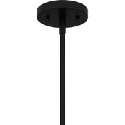 Quoizel Gibson 20in 4-Light Pendant | Glam Matte Black and Clear Crystal Glass | Kitchen Island & Dining Room | 20 x 20 x 8.75 in | Model GIB2820MBK