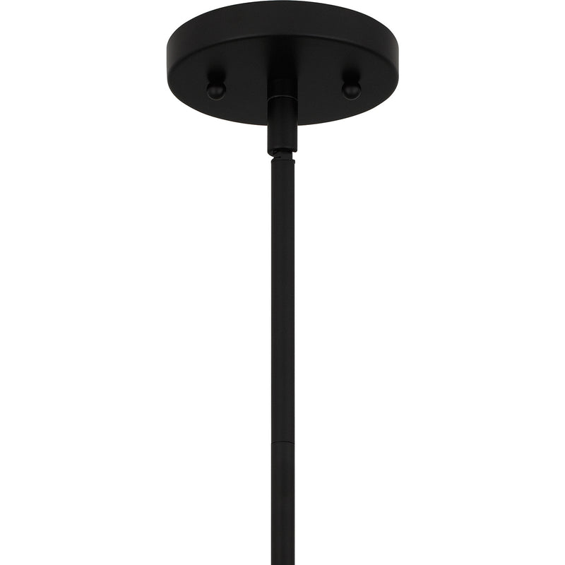 Quoizel Gibson 20in 4-Light Pendant | Glam Matte Black and Clear Crystal Glass | Kitchen Island & Dining Room | 20 x 20 x 8.75 in | Model GIB2820MBK