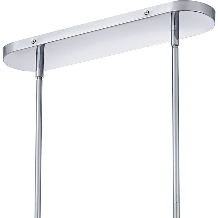 Quoizel Gibson 5Lt Island Light, Polished Chrome/Clear Crystal