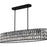 Quoizel Gibson 5Light Island Light, Matte Black/Clear Crystal Glass - GIB542MBK