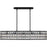 Quoizel Gibson 5Light Island Light, Matte Black/Clear Crystal Glass