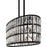 Quoizel Gibson 5Light Island Light, Matte Black/Clear Crystal Glass