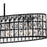 Quoizel Gibson 5Light Island Light, Matte Black/Clear Crystal Glass