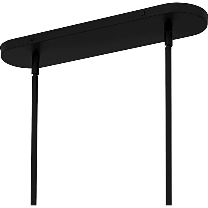 Quoizel Gibson 5Light Island Light, Matte Black/Clear Crystal Glass