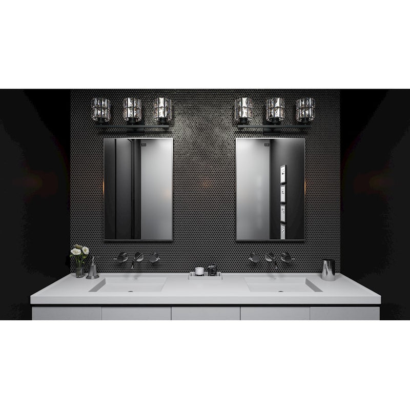 Quoizel Gibson Bath Vanity, Matte Black