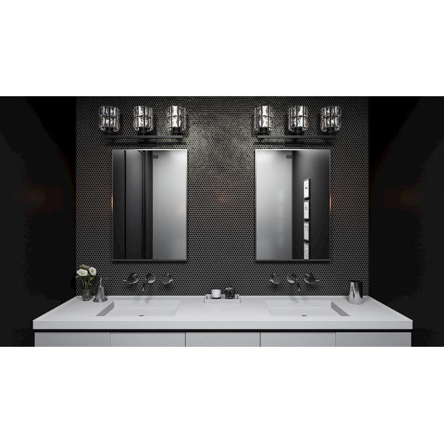 Quoizel Gibson Bath Vanity, Matte Black