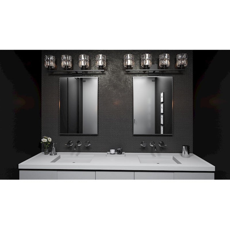 Quoizel Gibson Bath Vanity, Matte Black