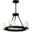 Quoizel Gloucester 4Lt Chandelier, Black/Clear Hammered - GLC5020MBK