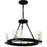 Quoizel Gloucester 4Lt Chandelier, Black/Clear Hammered
