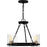 Quoizel Gloucester 4Lt Chandelier, Black/Clear Hammered