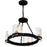 Quoizel Gloucester 4Lt Chandelier, Black/Clear Hammered