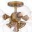 Quoizel Glinda 5 Light Semi-Flush Mount, Weathered Brass/Clear