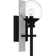 Quoizel Gladstone 1 Light 15" Outdoor Lantern, Earth Black/Clear