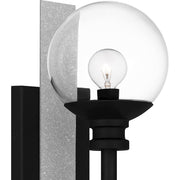 Quoizel Gladstone 1 Light 15" Outdoor Lantern, Earth Black/Clear
