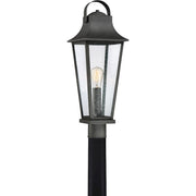 Quoizel Galveston Transitional Outdoor Lantern, Mottled Black