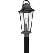Quoizel Galveston Transitional Outdoor Lantern, Mottled Black