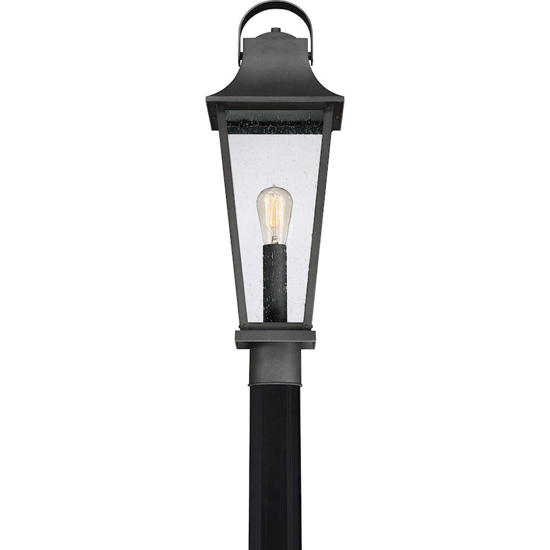 Quoizel Galveston Transitional Outdoor Lantern, Mottled Black