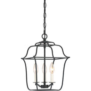 Quoizel Gallery 3 Light Foyer Piece, Royal Ebony
