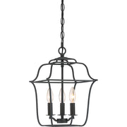 Quoizel Gallery 3 Light Foyer Piece, Royal Ebony