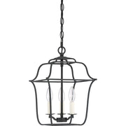 Quoizel Gallery 3 Light Foyer Piece, Royal Ebony