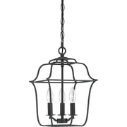 Quoizel Gallery 3 Light Foyer Piece, Royal Ebony
